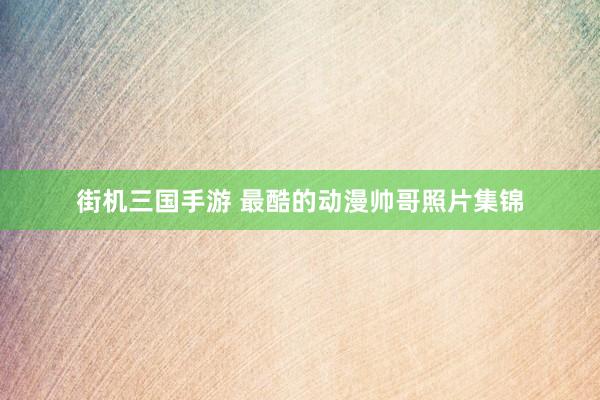 街机三国手游 最酷的动漫帅哥照片集锦