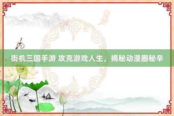 街机三国手游 攻克游戏人生，揭秘动漫圈秘辛
