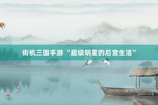 街机三国手游 “超级明星的后宫生活”