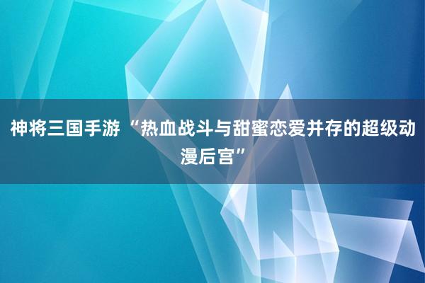 神将三国手游 “热血战斗与甜蜜恋爱并存的超级动漫后宫”