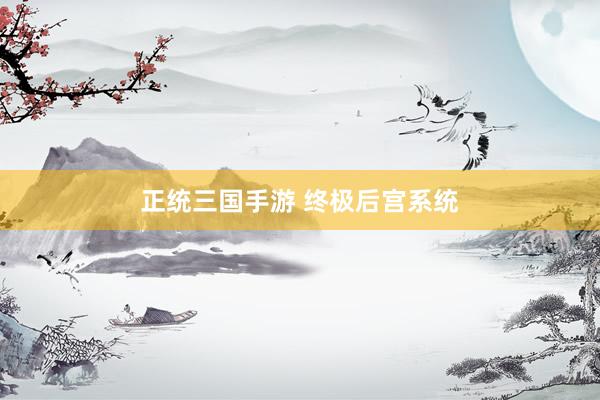 正统三国手游 终极后宫系统