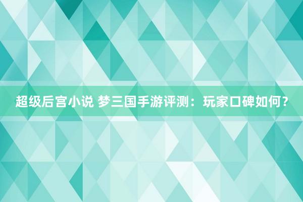 超级后宫小说 梦三国手游评测：玩家口碑如何？