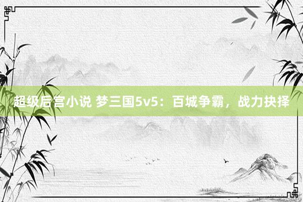 超级后宫小说 梦三国5v5：百城争霸，战力抉择