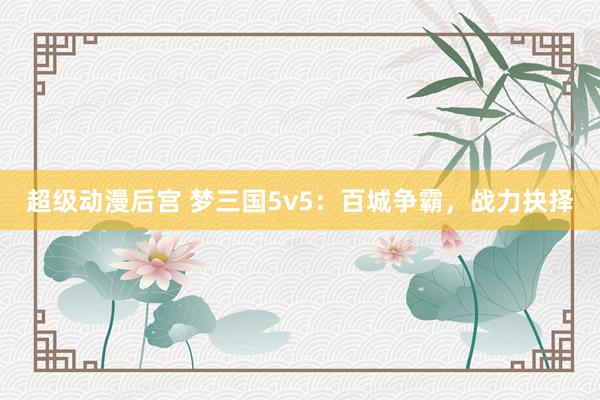 超级动漫后宫 梦三国5v5：百城争霸，战力抉择